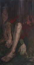 Face down, oil on canvas, 150 x 80 cm, 2009